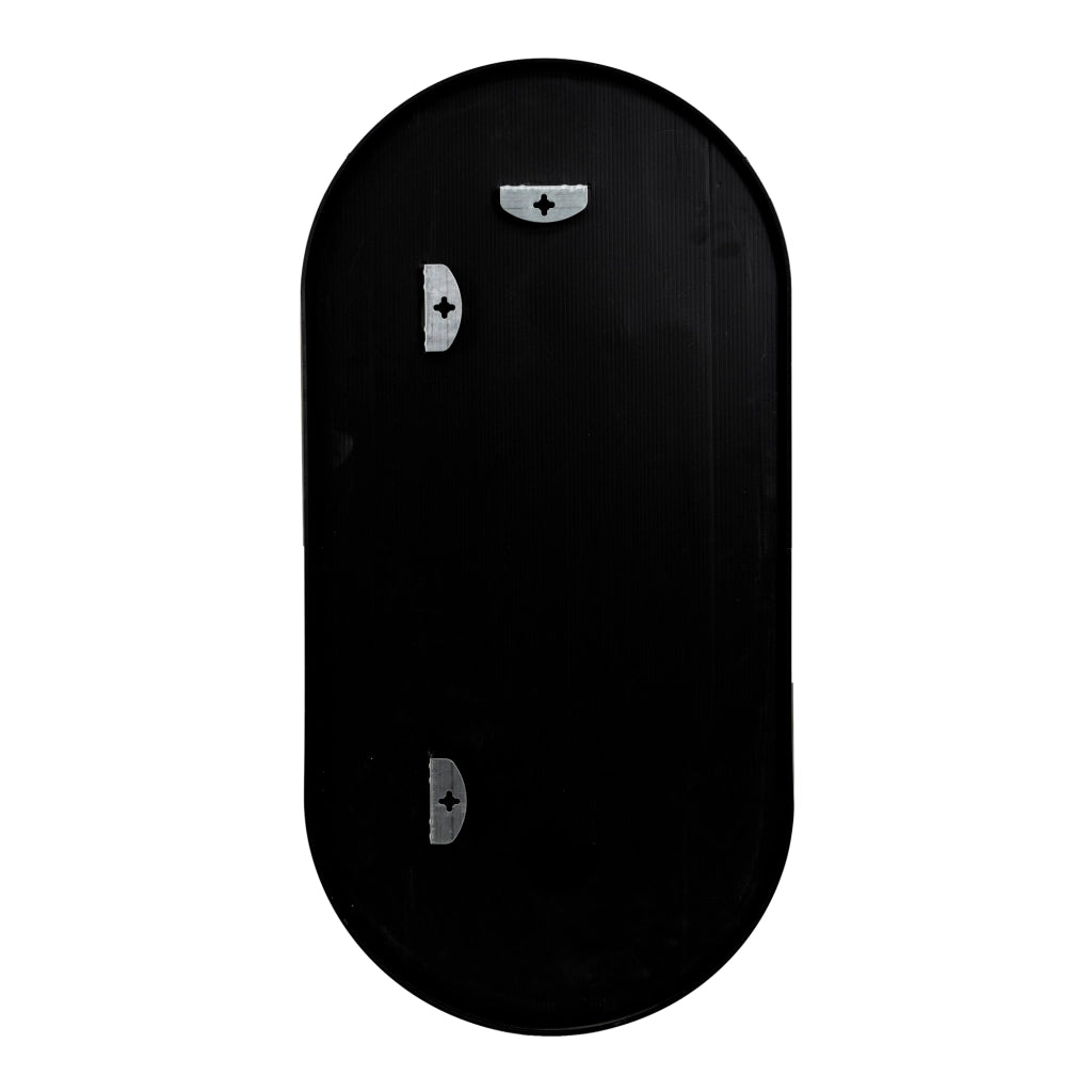 Specchio da Parete Picciano Ovale 30 x 60 cm Nero opaco [en.casa]