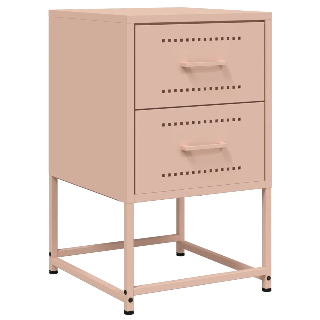 Comodino-Tavolino da notte Rosa 36x39x60,5 cm in Acciaio 733482