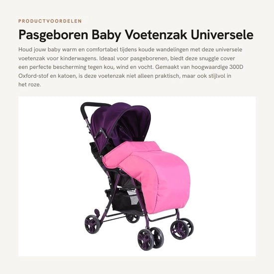 Zak per piedi universale - Impermeabile - 300D stoffa Oxford - Adatto per passeggini - Dimensioni 60x40 cm - Sacchetto per piedi per bambini
