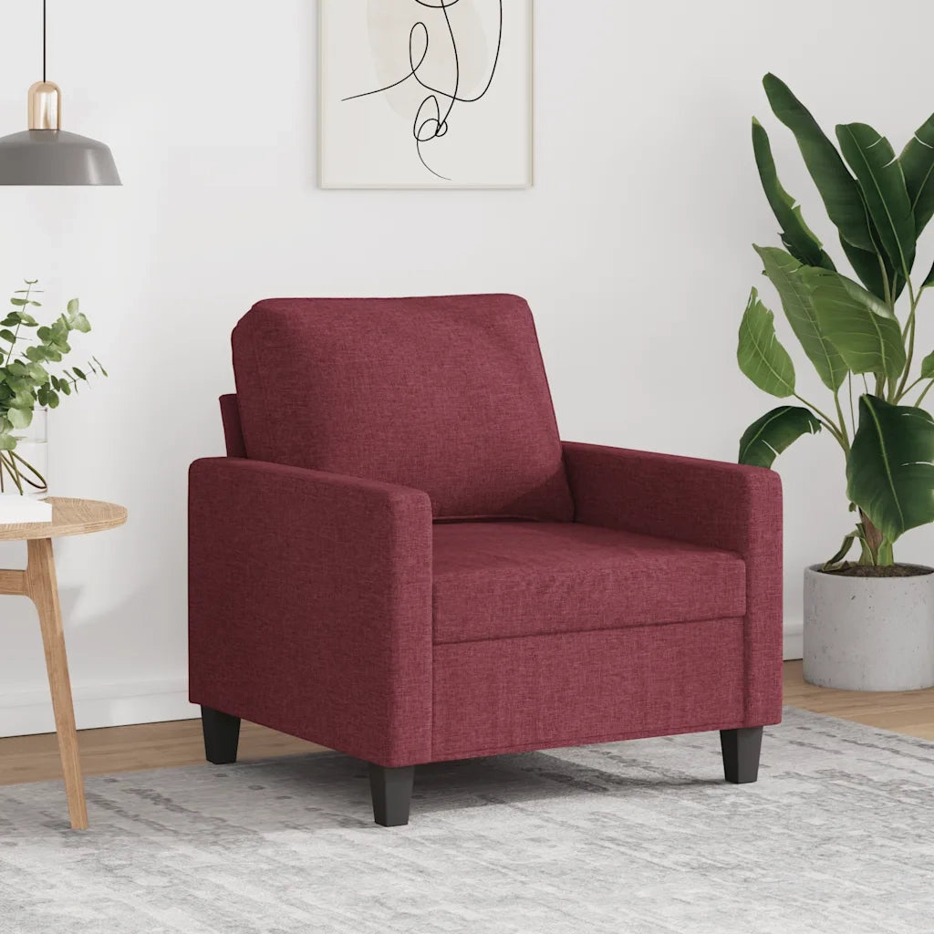 Poltrona Rosso Vino 60 cm in Tessuto 359153