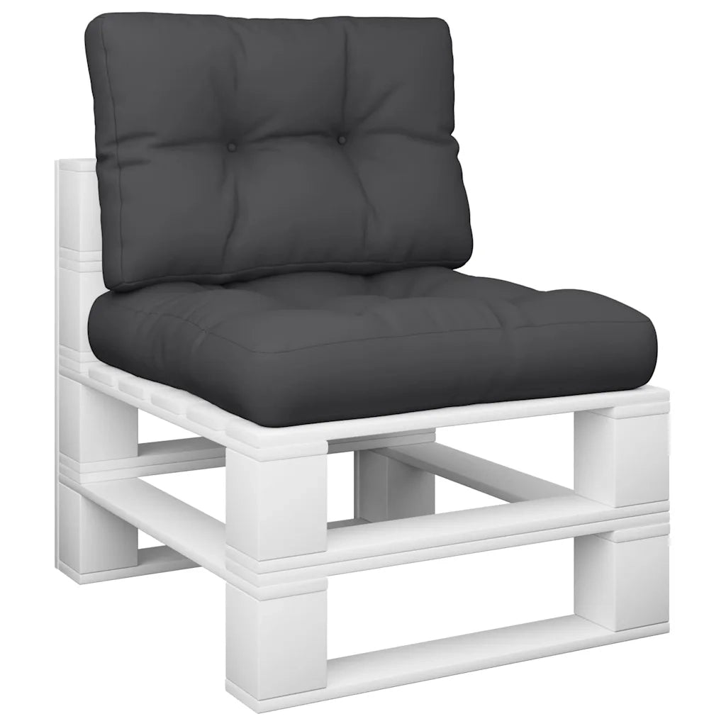 Cuscini per Pallet 2 pz Neri in Tessuto 360674