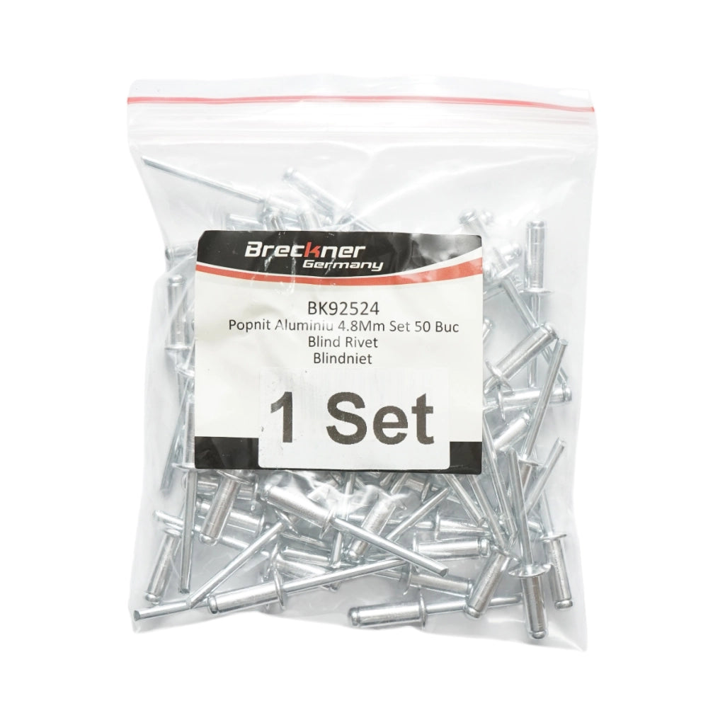 Rivetti a strappo in alluminio 4,8x12,7 mm, 50 pezzi/set Breckner Germany