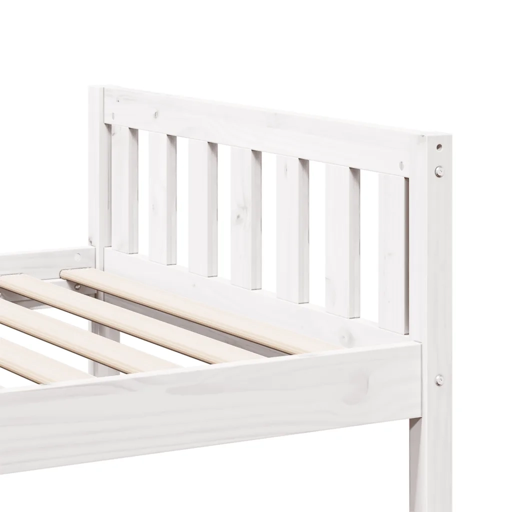 Letto per Bambini senza Materasso Bianco 90x190cm Massello Pino 855031