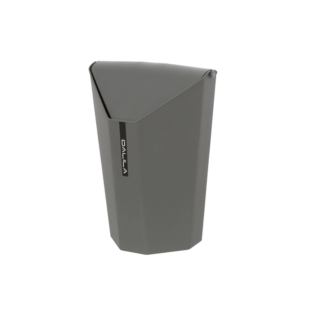 Pattumiera bagno plastica coperchio basculante 6,5lt cestino spazzatura grigio