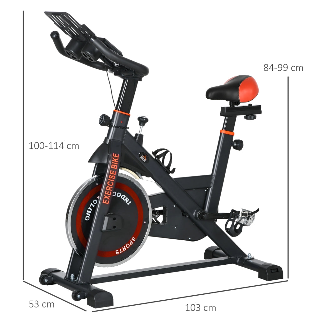 Bicicletta da Fitness ¨C Minimal ¨C Nero e Rosso