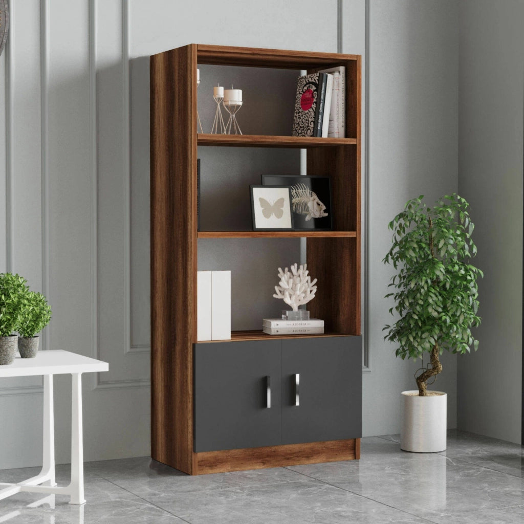 Hilda, set da Ufficio Modulabile, Marrone Noce