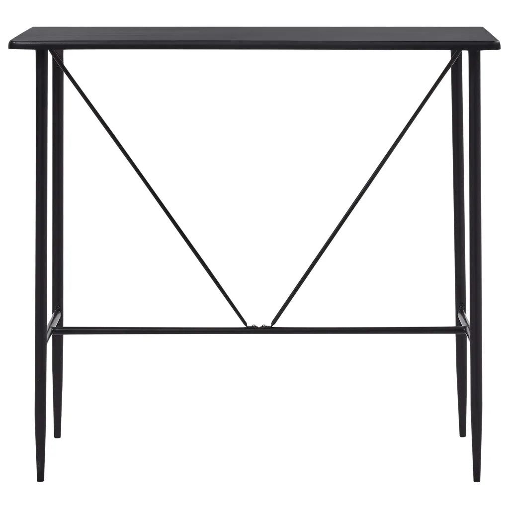 Tavolo da Bar Nero 120x60x110 cm in MDF