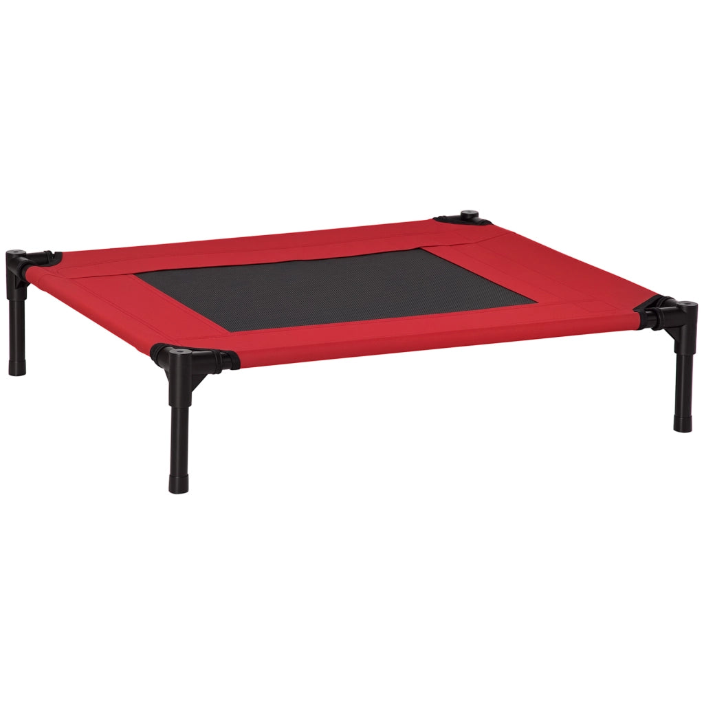 Lettino Rialzato per Cani e Gatti ¨C Xylo ¨C Rosso 76x61x18 cm