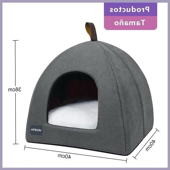 Letto per gatti in piuma grigio M con cuscino intercambiabile e lavabile