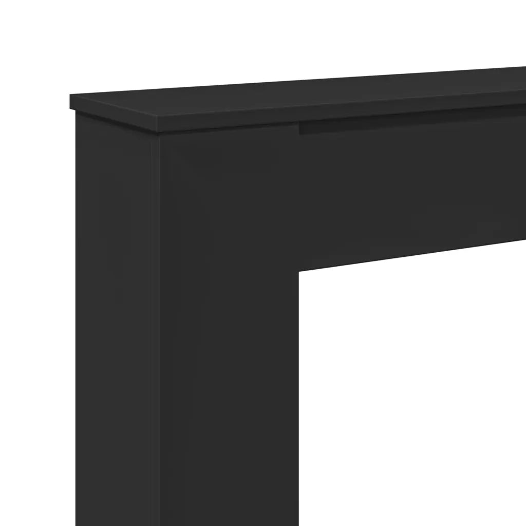 Cornice per Camino Nera 100x20x100 cm in Truciolato 854572