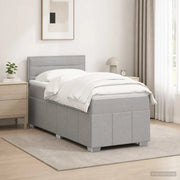Letto box spring con materasso Grigio Chiaro 80 x 200 cm 3451073