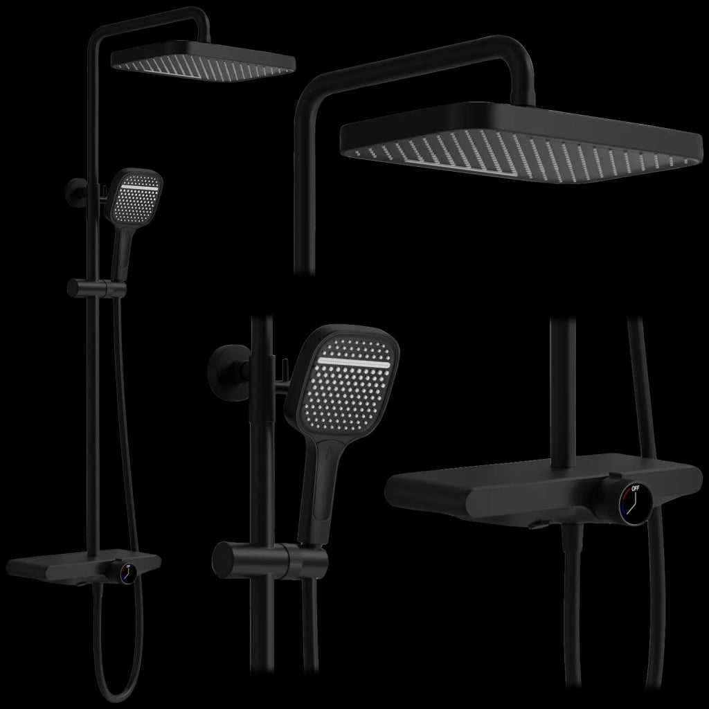 Set Doccia Rea Bari Black