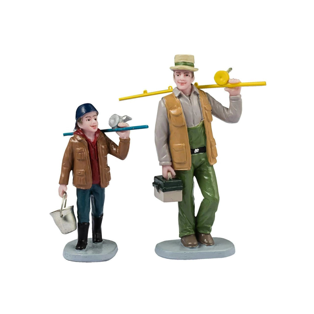 Padre e figlio pescatori 7.2 x 6.5 x 3 cm