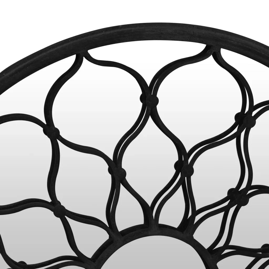 Specchio Nero 60x3 cm Rotondo in Ferro per Uso Interno 3093538
