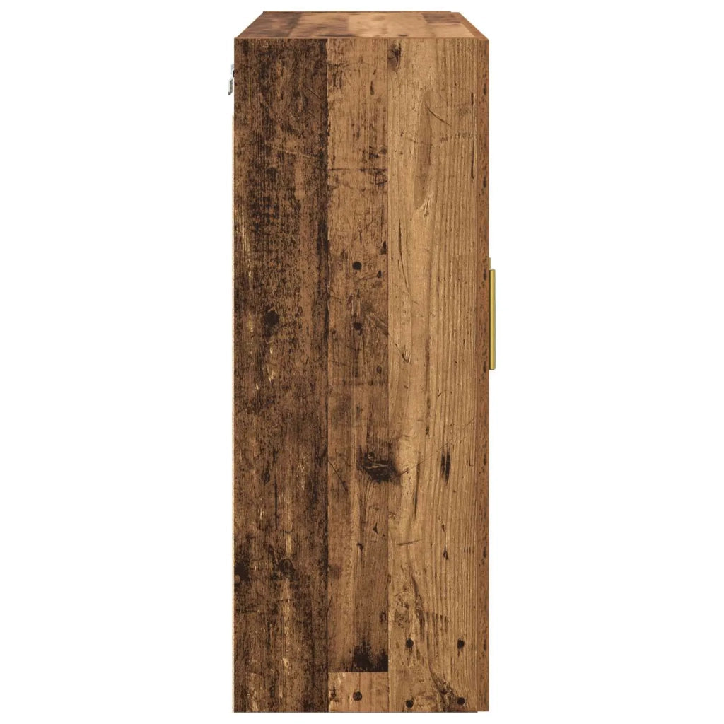 Mobiletto a muro 2 pcs Legno vecchio 69,5 x 34 x 90 cm 3394512