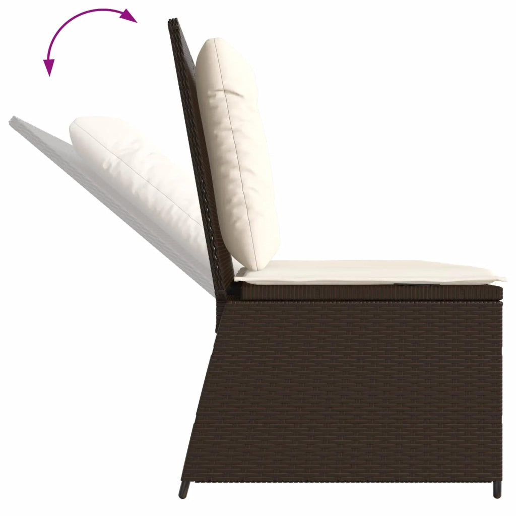 Panchina da giardino Marrone polyrattan 3394468