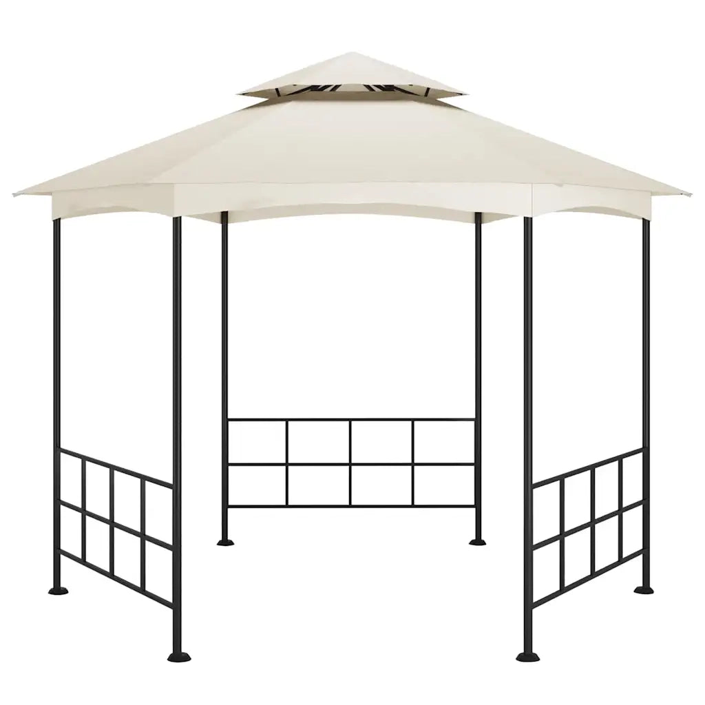 Gazebo con Pareti Laterali 3,1x2,7 m Crema 313931