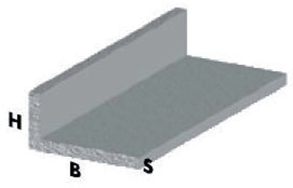PROFILO ARGENTO H.100 CM ELLE 15X10X1 MM- ARCANSAS- 5,0 pz