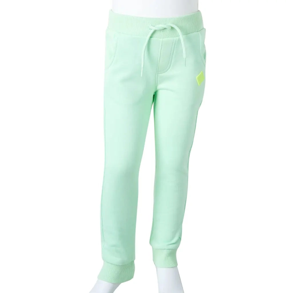 Pantaloni Tuta per Bambini Verde Brillante 128 CFW1401457