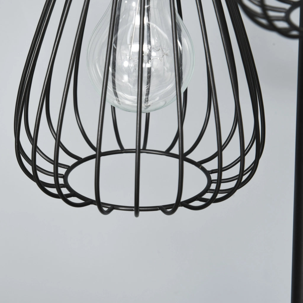 Lampada da Terra Industriale Vintage ¨C Minimal ¨C Nero, Metallo, §¶35x170cm