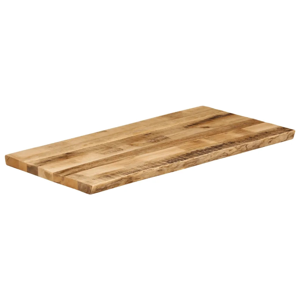Piano Tavolo Bordi Vivi 110x60x3,8 cm Legno di Mango Grezzo 370695