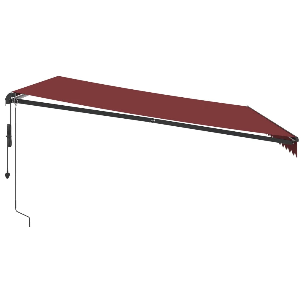 Tenda da Sole Retrattile Automatica con LED Bordò 450x350 cm 3215005