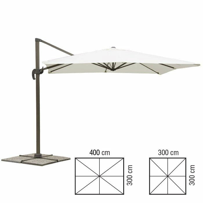 Ombrellone Deluxe Quadrato Ecru' 3X3 Mt - Biacchi Ettore