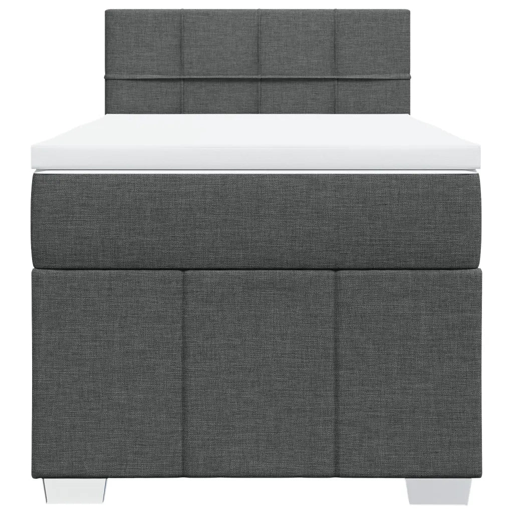 Giroletto a Molle con Materasso-Struttura Letto Grigio Scuro 80x200 cm Tessuto 558270
