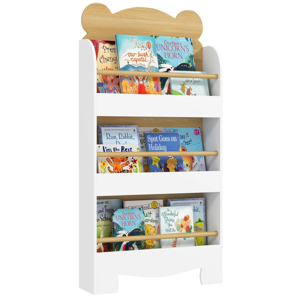 Libreria Bambini 3 Livelli ¨C Minimal ¨C Design Orso Bordi Arrotondati Sicurezza