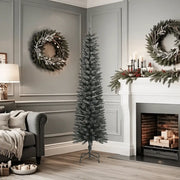 Albero di Natale Artificiale Sottile con Base Verde 180 cm PVC 345185