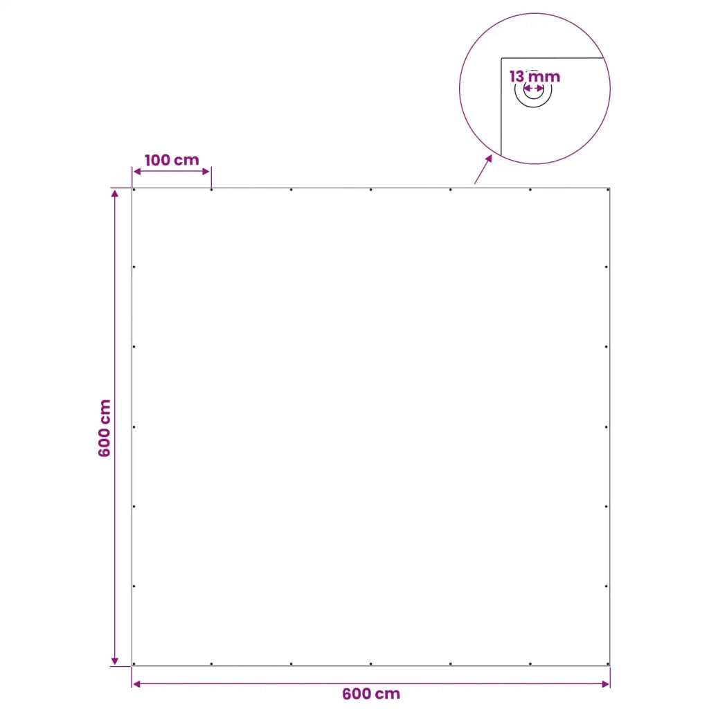 Telo con Occhielli Blu 6 x 6 m 180 gsm PE 42039504