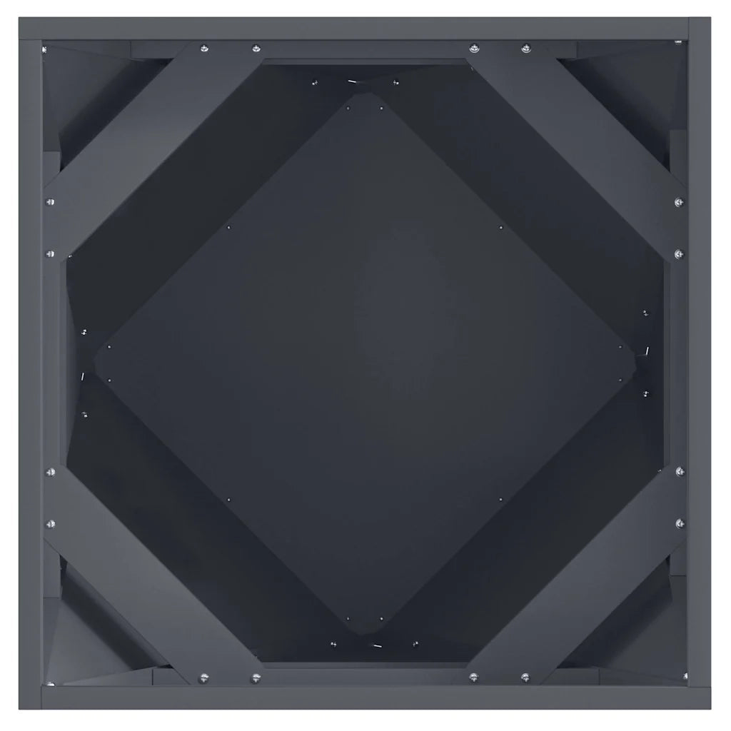 2 pz Fioriera | Cassetta per fiori | Vaso Antracite 50 x 50 x 50 cm Acciaio