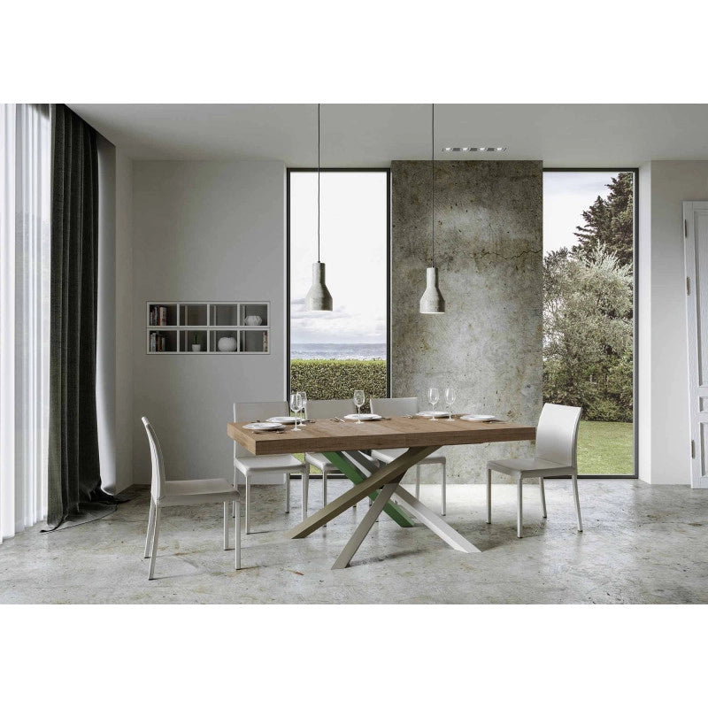 Tavolo allungabile 200/460x90 cm Volantis telaio Multicolore 4/A - Quercia Natura