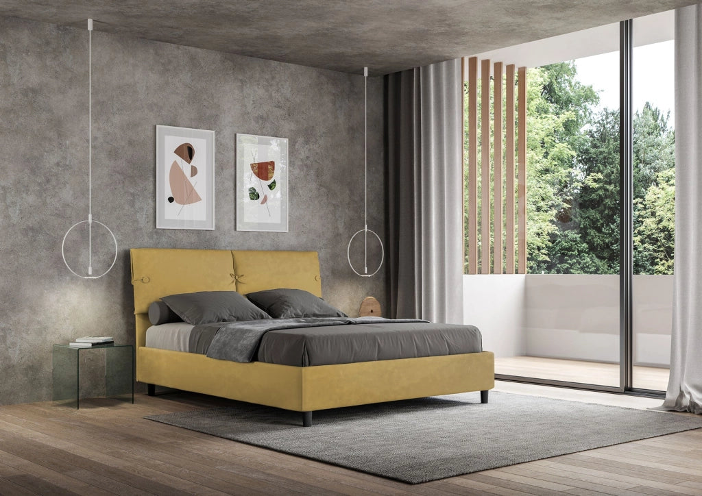 Letto Matrimoniale 160x190 cm Senza Rete Sleeper Ocra