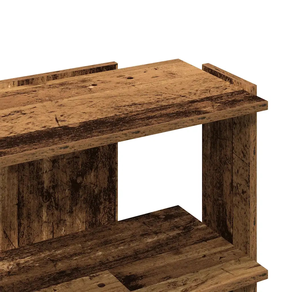 Libreria a 3 Ripiani Legno Vecchio 60x30x60cm Legno Multistrato 860254