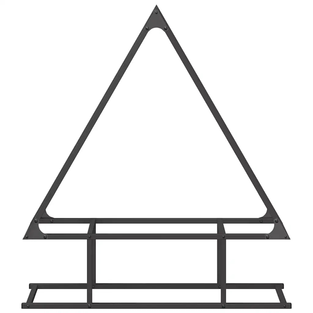 Rastrelliera per Legna da Ardere Nera 80x25x90 cm CFW3404097