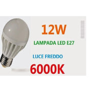 Trade Shop - Lampadina Led, A Sfera, Luce Freddo, E27 12w 980lm 6000k (85-265v) -