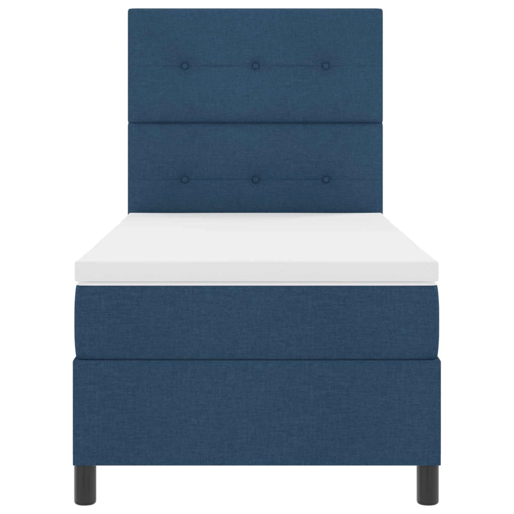 Letto a molle con materasso con led Blu 80 x 200 cm Tessuto