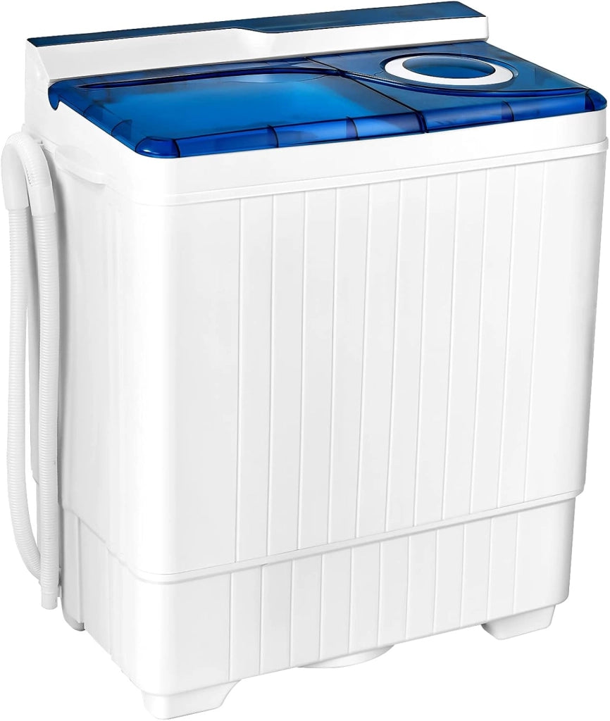 10021US-BL-FP Lavatrice automatica portatile compatta, bianca e blu
