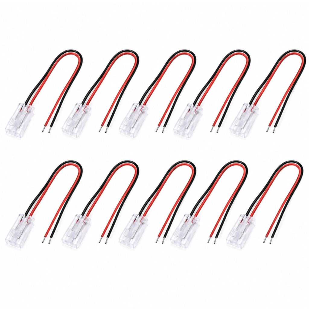 10 PZ Connettore di Alimentazione Per Striscia Led Neon Flex SL241110