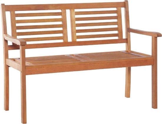 Banco da giardino 120cm, legno massello, 2 posti