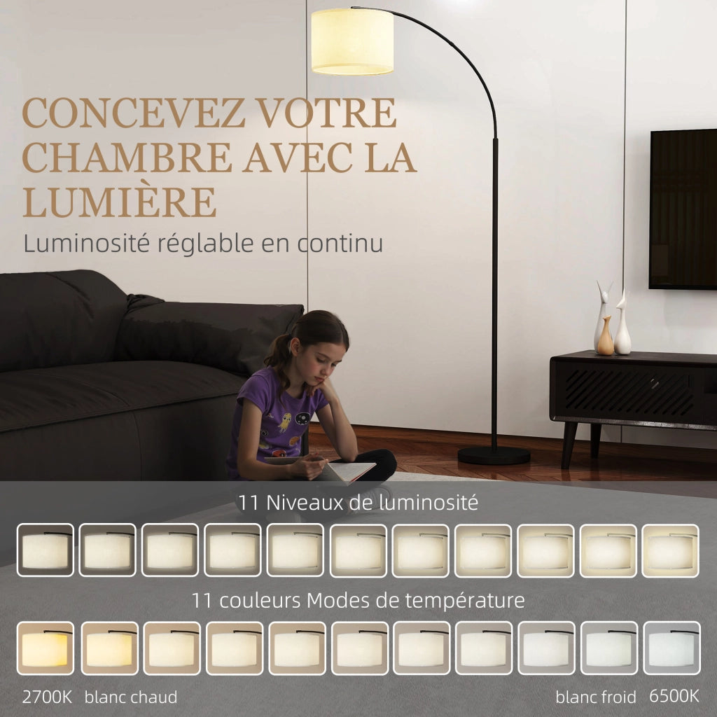 Lampada da terra con telecomando ¨C Minimal ¨C nero