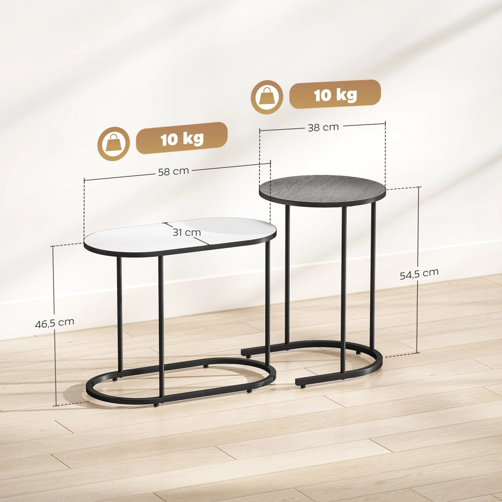 Tavolino da salotto ¨C Minimal ¨C grigio e bianco