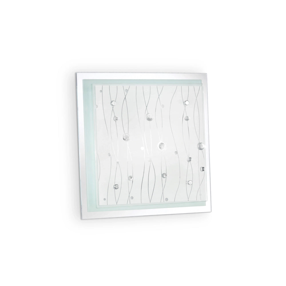 Plafoniera Moderna Ocean Metallo Trasparente 2 Luci E27