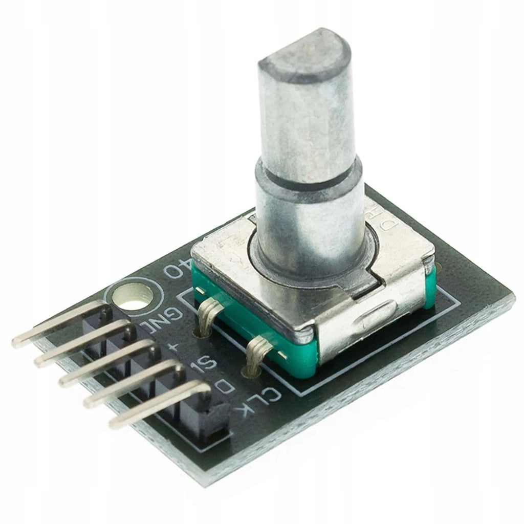 Modulo Encoder Rotativo con Pulsante – Rotazione 360°, 20 Impulsi per Giro | Raster 2,54 mm