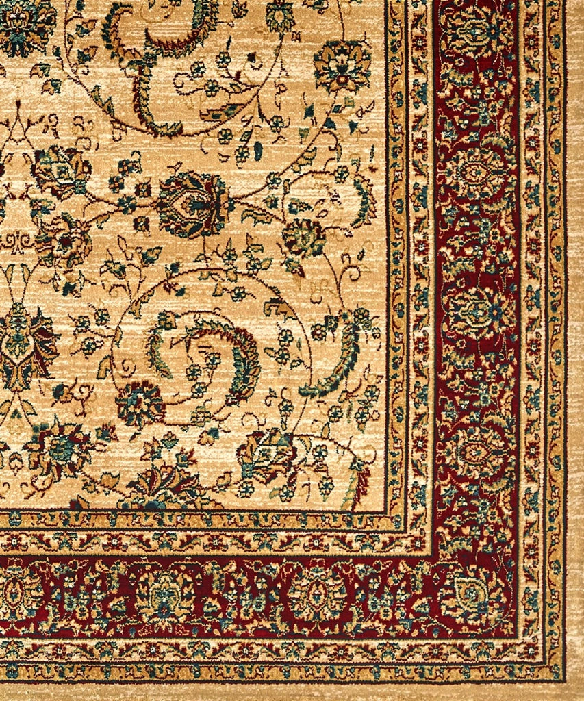 Tappeto KAZAKH 2155 oro e rosso cm.140x200 stile orientale persiano alta qualità con effetto lucente
