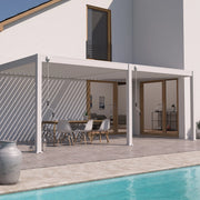 Pergola Bioclimatica OmbrÃ©a VS 3x6M adossata - Bianco - V2