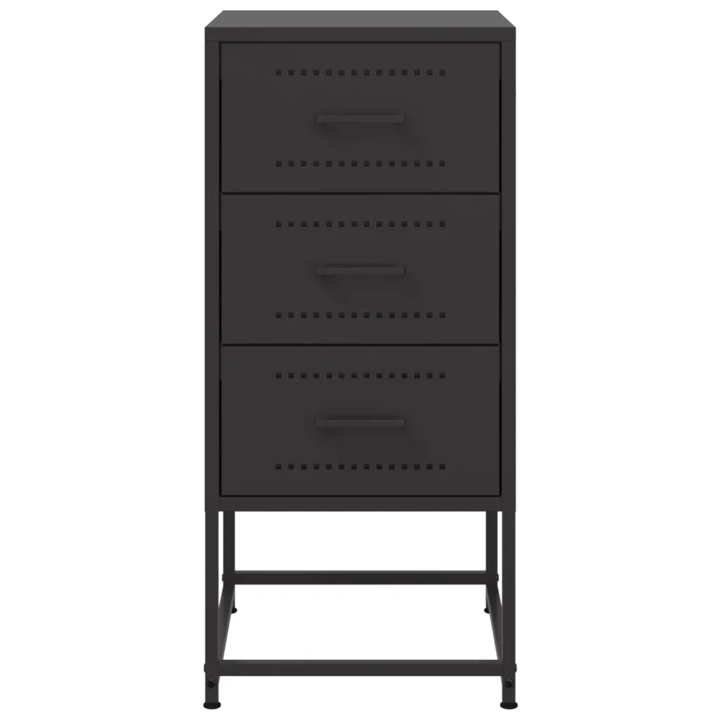 Comodini 2 pz Neri 36x39x78 cm in Acciaio 846579