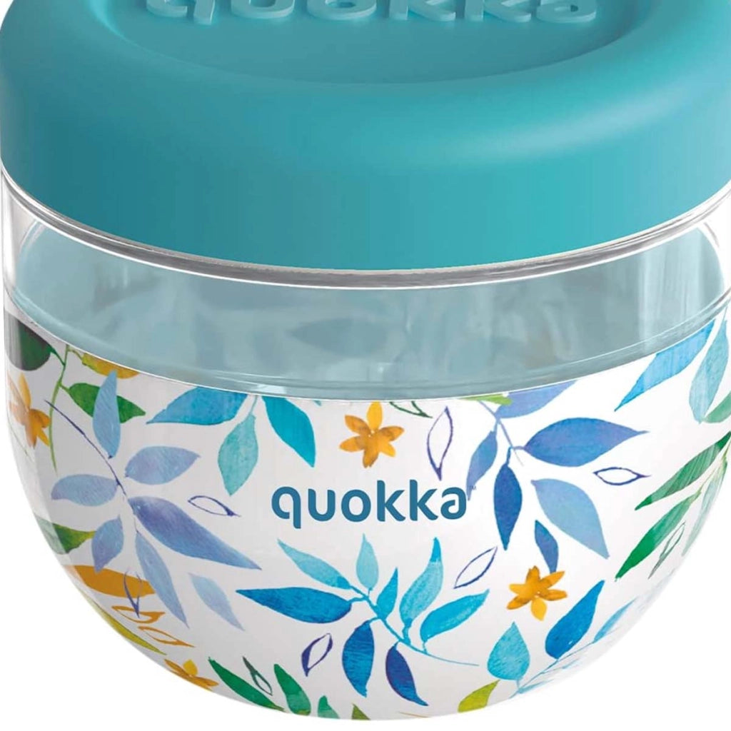 Contenitore Alimentare con Motivo Foglie d'Acquerello 500ml con Coperchio Multicolore Quokka