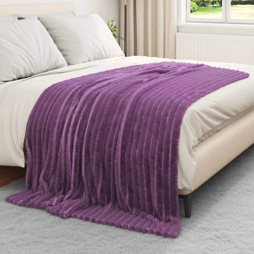 Coperte da Pile 6 pz Viola 200 x 150 cm Panno